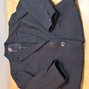 Vintage AS IS Anne Klein Pure Wool Blazer Black Womens Size 8 Office Wear 80s 90